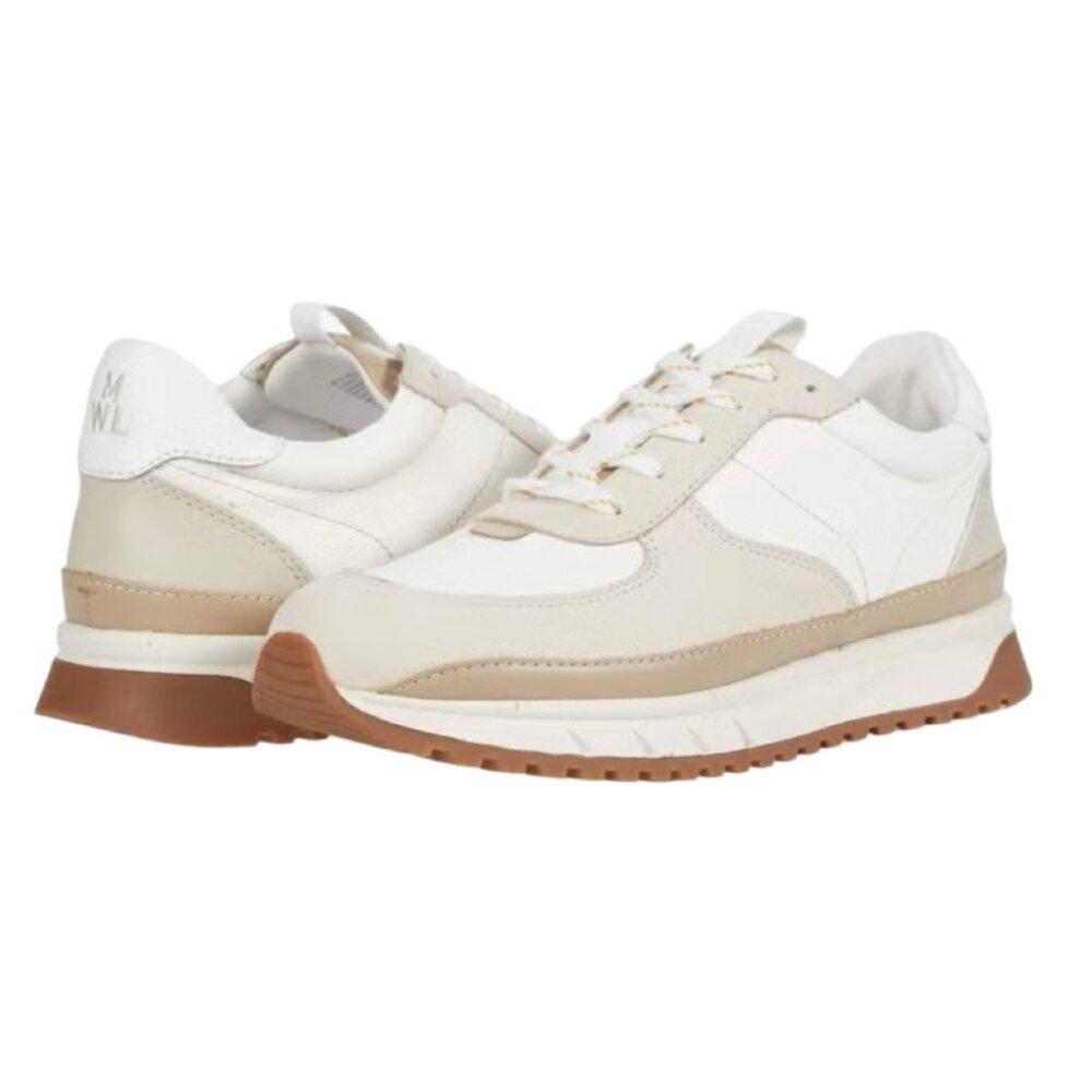 Madewell Kickoff Leather Trainer Sneakers SZ 5.5 Cottage core Casual Minimalist